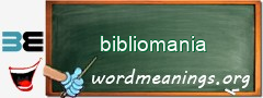 WordMeaning blackboard for bibliomania